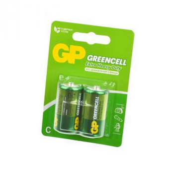 Батарейка GP Greencell GP14G-2CR2 R14 BL2 (Комплект 2 шт.) Тип: R14Цена: за комплект
