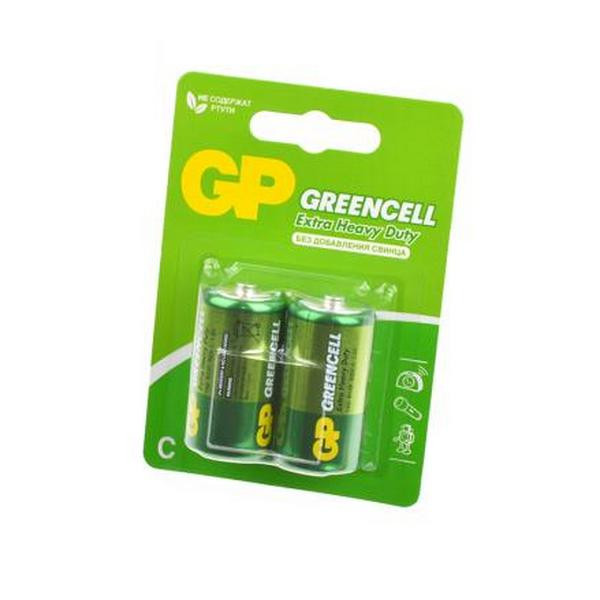 Батарейка GP Greencell GP14G-2CR2 R14 BL2 (Комплект 2 шт.)