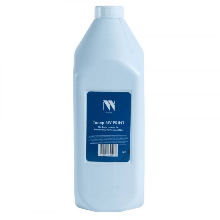 NV Print NVP-TN2240-PR-1KG Тонер для Brother TN2240 Premium (TN-1075, 2090, 2235, 2275, 2335, 2375) (1кг, ASC) для  HL-1110, 1112, 1210WR, 1212WR, 2132, 2240, 2250, 2270; HL-L2300, L2340, L2360, L2365, L2380; DCP-1510R, 1512R, 1610WR, 1612WR, 7057, 7060, 