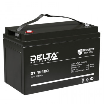 Energon Delta DT 12100 Аккумуляторная батарея DELTA DT 12100 (12В / 100Ач, Тип: AGM, Клемма: Болт М8, ДхШхВ: 330х173х215мм (Полная высота: 220мм), срок службы: 7-10 лет, Гарантия: 1г, вес: 28,6кг) 
