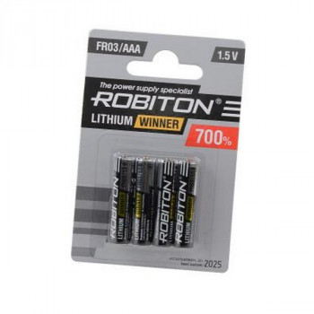 Батарейка ROBITON WINNER R-FR03-BL4 FR03 BL4 (Комплект 4 шт.) Тип: FR03Цена: за комплект