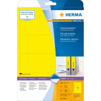 HERMA 5096 (для папок) Этикетки самоклеющиеся Бумажные А4, 192.0 x 61.0, цвет: Желтый, клей: перманентный, для печати на: струйных и лазерных аппаратах, в пачке: 20 листов/80 этикеток