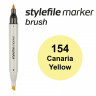 Маркер спиртовой Stylefile Brush двухсторонний, цвет 154 (Canaria Yellow)