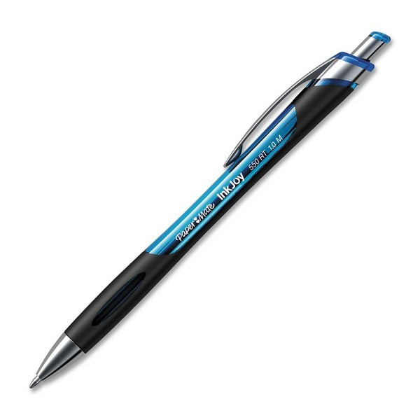 Ручка шариковая автоматическая Paper Mate InkJoy 550 RT, с резиновым упором, 1,0 мм, синяя (Paper Mate S0977220)