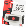 Носитель информации KINGSTON USB 3.1/3.0/2.0  64GB  DataTraveler  DT106 черный с красным BL1