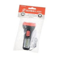 Фонарь ULTRAFLASH LED16014 1LED + 4SMD LED (черно-красный) BL1