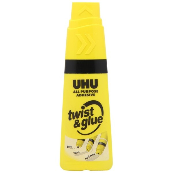 Клей универсальный в бутылочке UHU Twist & Glue, прозрачный, бутылочка для аккуратного нанесения, 35 мл (UHU 43605)