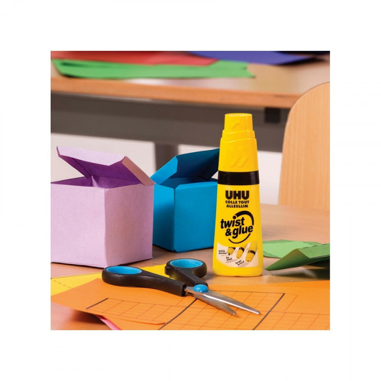 Клей универсальный в бутылочке UHU Twist & Glue, прозрачный, бутылочка для аккуратного нанесения, 35 мл (UHU 43605)