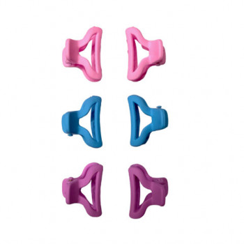 Крабы для волос НАБОР 6 шт., 2,5 см, soft touch, АССОРТИ, MONTE VITA (МОНТЕ ВИТА), 457029 