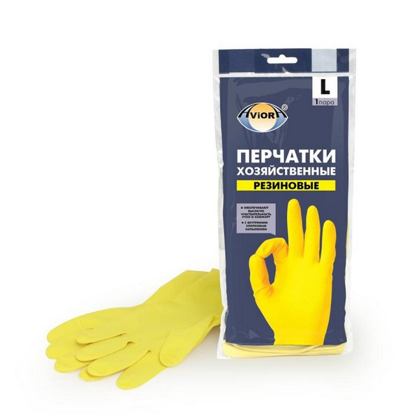Перчатки резиновые AVIORA 402-568 размер L BL1