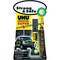 Клей секундный UHU Super Strong & Safe, Эксклюзивный продукт: гель, без запаха, без растворителей, с возможностью коррекции, контактный, 7 гр. (UHU 46960)