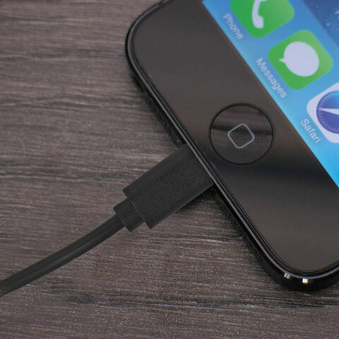 Кабель USB 2.0-Lightning, 1 м, SONNEN, медь, для передачи данных и зарядки iPhone/iPad, 513116