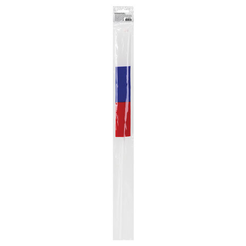 Флаг России ручной 30х45 см, без герба, с флагштоком, BRAUBERG/STAFF, 550182, RU14