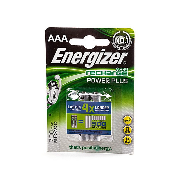 Батарейка Energizer Recharge Power Plus AAA 700мАч BL2 (Комплект 2 шт.)