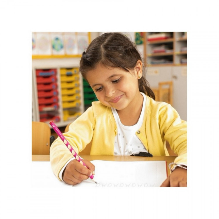 Карандаш чернографитный STABILO EASYwrite HB для левшей, корпус синий (STABILO 323/06-HB)