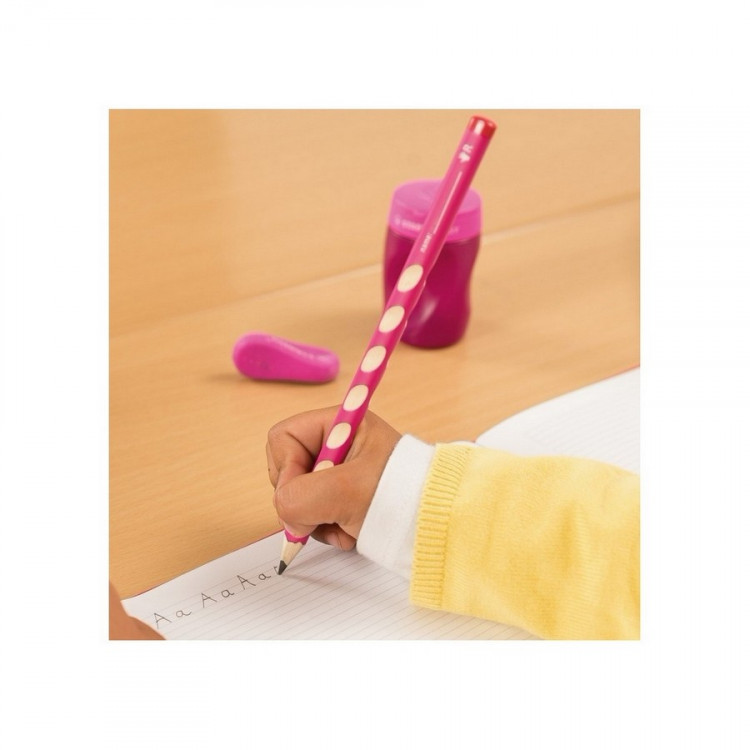 Карандаш чернографитный STABILO EASYwrite HB для левшей, корпус синий (STABILO 323/06-HB)