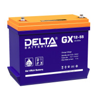 Energon Delta GX 12-55 Аккумуляторная батарея DELTA GX 12-55 (12В / 55Ач, Тип: AGM;Гелевый, Клемма: Болт М6, ДхШхВ: 239х132х205мм (Полная высота: 210мм), срок службы: 15 лет, Гарантия: 1г, вес: 17,3кг)