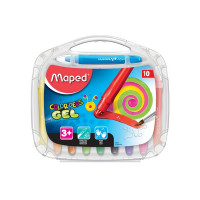 Мелки гелевые Maped Color Peps Gel, акварельные, выдвижные, твист-система, 10 цветов, пластиковая коробка (MAPED 836310)