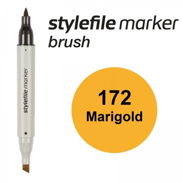 Маркер спиртовой Stylefile Brush двухсторонний, цвет 172 (Marigold)