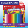 Пластилин классический BRAUBERG 12 цветов, 200 г, ВЫСШЕЕ КАЧЕСТВО, блистер, 103350