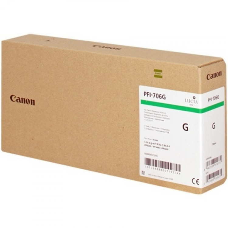 Canon 6688B001 Картридж зеленый PFI-706 G для Canon iPF8300/iPF8300S/iPF8400/iPF9400/iPF9400S Установить до 11/2016