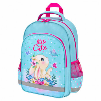 Рюкзак ПИФАГОР SCHOOL, 1 отделение, 3 кармана, &quot;Pretty bunny&quot;, 38x28х14 см, 273168 