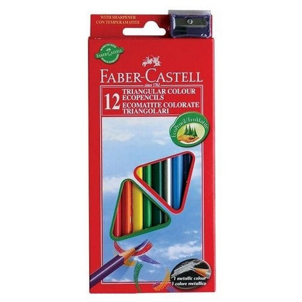 Набор цветных карандашей Faber-Castell ECO, 12 цветов с точилкой (Faber-Castell 120512)