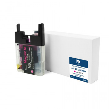 NV Print NVP-LC1280XLM Струйный картридж LC-1280XLM (NV-LC1280XLM) Magenta для Brother MFCJ5910 / 6510 / 6910 (19 мл) совместимый NVP-LC1280XLM, Совместимость: , ресурс: 0 стр.