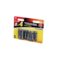 Батарейка TOSHIBA HIGH POWER LR6GCP BP12MS4F LR6 8+4шт BL12 (Комплект 12 шт.) Батарейка TOSHIBA HIGH POWER LR6GCP BP12MS4F LR6 8+4шт BL12 (Комплект 12 шт.)