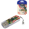 Флеш-диск 16 GB, VERBATIM Mini Tattoo Edition Dragon, USB 2.0, белый с рисунком, 49888