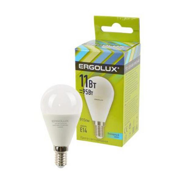 ERGOLUX LED-G45-11W-E14-4K 11Вт E14 4500K BL1 Лампа светодиодная