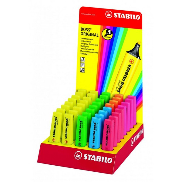 Текстовыделитель Stabilo Boss Original, 45 шт.. В Ассортименте, Дисплей (STABILO 70/45-1)