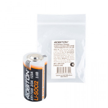 Батарейка ROBITON ER17335 2/3A PH1 Тип: LSC1900-2/3A-3.6VЦена: за 1 шт.