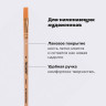 Кисть ПИФАГОР, СИНТЕТИКА, плоская, № 8, деревянная лакированная ручка, с колпачком, пакет с подвесом, 200861