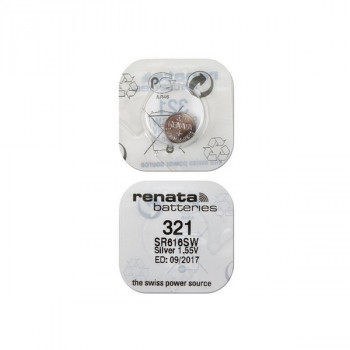 Батарейка RENATA SR616SW   321 (0%Hg) Тип: S616LЦена: за 1 шт.