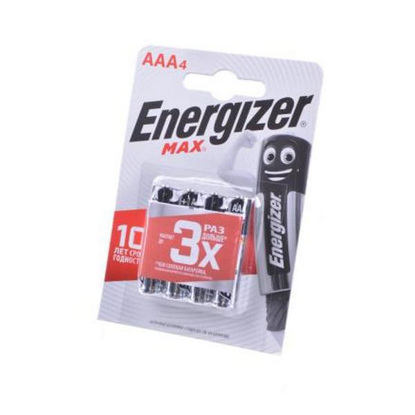 Батарейка Energizer MAX LR03 BL4 (Комплект 4 шт.)
