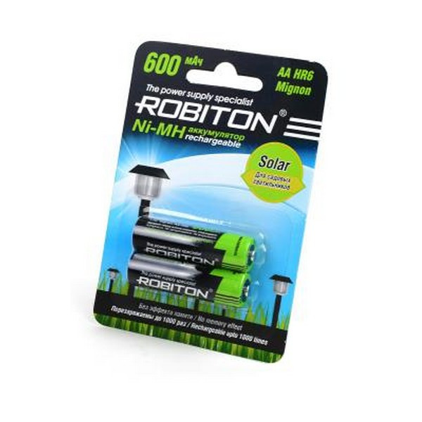 Аккумулятор ROBITON SOLAR 600MHAA-2 BL2 (Комплект 2 шт.)