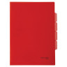 Папка-уголок с 3 отделениями, жесткая, BRAUBERG, красная, 0,15 мм, 224884
