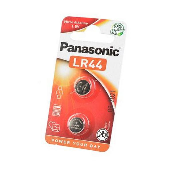 Батарейка Panasonic LR44EL/2B AG13 (0% Hg) BL2 (Комплект 2 шт.)