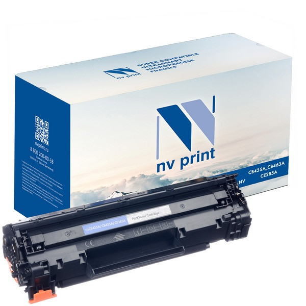 NV Print NVP-CB435A/436A/285 Картридж совместимый NV-CB435A/CB436A/CE285A для HP LaserJet P1005, P1006, M1120, M1120n, P1505, P1505n, M1522n, M1522nf, P1102, P1102W, M1132, M1212, M1212nf, M1214nfh, M1217nfw, ресурс: 2000 стр.