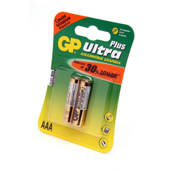 Батарейка GP Ultra Plus GP24AUP-2CR2 LR03 BL2 (Комплект 2 шт.)