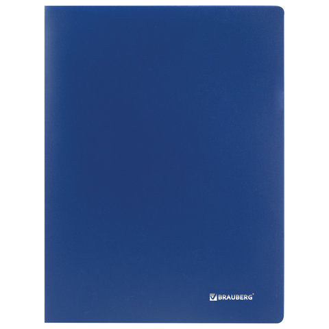 Папка файловая на 20 файлов А4 BRAUBERG Office, синяя, 0,5 мм, 1 шт. (BRAUBERG 222628)