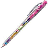 Ручка Шариковая Автоматическая Stabilo Tropikana 338 Цвет Чернил: Розовый, Толщина Линии F 0,38 мм. (STABILO 338/56F)