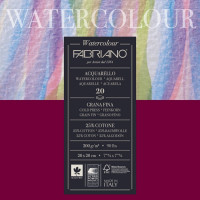 Альбом Fabriano Watercolor Studio для акварели, 20x20см, 200г/м2, 20л, склейка по 4 сторонам (Fabriano 72612020)
