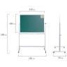 Доска для мела/магнитно-маркерная НА СТЕНДЕ 100х150 см, 2-сторонняя, зеленая/белая, STAFF, 238006