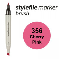 Маркер спиртовой Stylefile Brush двухсторонний, цвет 356 (Cherry Pink)