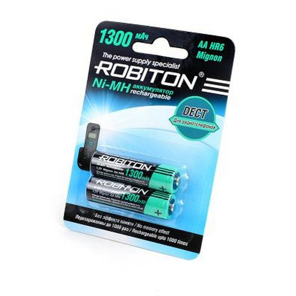 Аккумулятор ROBITON DECT 1300MHAA-2 BL2 (Комплект 2 шт.)