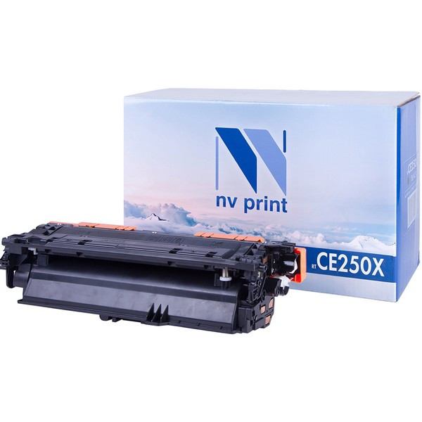 NV Print NVP-CE250XBk Картридж совместимый NV-CE250X Black для HP Color LaserJet CM3530 /  CM3530fs /  CM3530fs MFP /  CP3520  /  CP3525 /  CP3525dn /  CP3525n /  CP3525x (10500k)