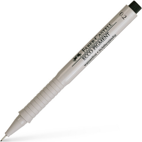 Ручка капиллярная Faber-Castell Ecco Pigment 0,2 мм, черная (166299)