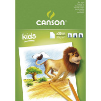 Альбом Canson Kids для рисования А4, 30 л, 90 гр., склейка по короткой стороне (Canson 400015583, 400017463)